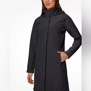 MONDETTA BLACK SOFTSHELL FLEECE LINED HOODED JACKET